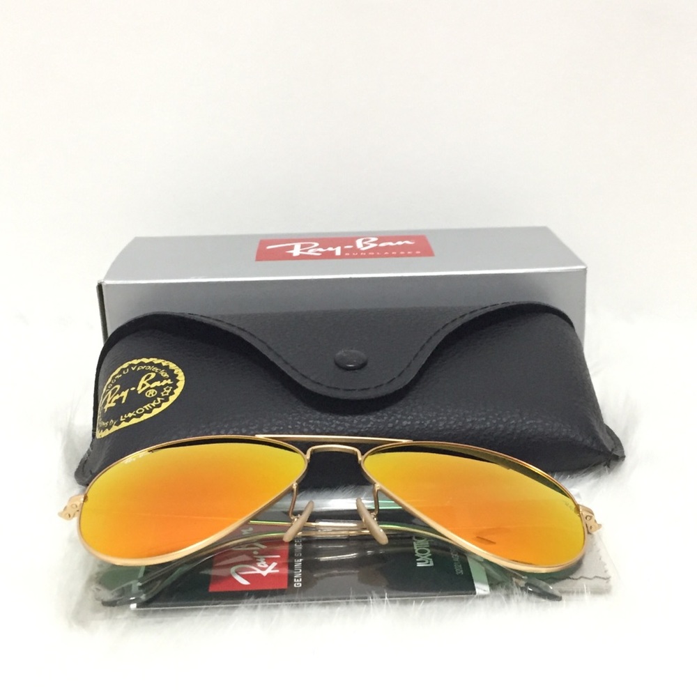 RB3025 112/69 Orange Mirror Aviator Sunglasses